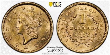 1853 G$1 MS61