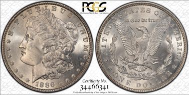 1886 $1 MS64