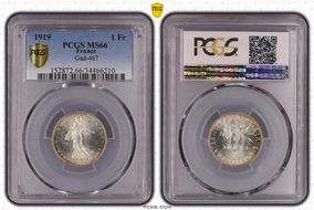 1919 1 Fr Gad-467 F-217 MS66