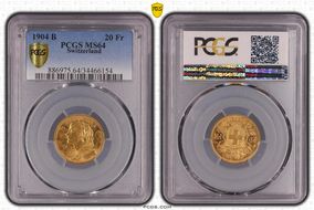 1904 B 20 Fr MS64