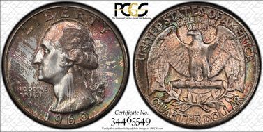 1960 25C Type B Reverse, FS-901 MS67