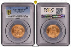 1902 1/2D S-3991 MS65RD