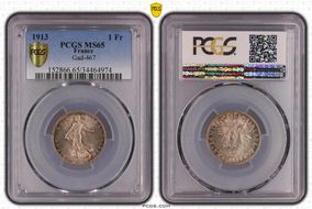 1913 1 Fr Gad-467 F-217 MS65