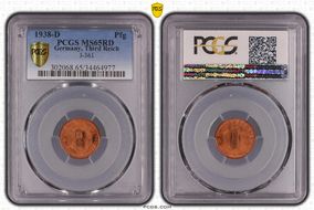 1938-D Pfg J-361 MS65RD