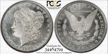 1880-CC $1 8/High 7 MS65DMPL