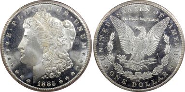 1885-CC $1 MS66+ DMPL