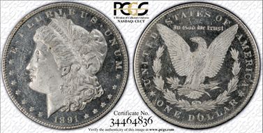 1891 $1 MS64DMPL