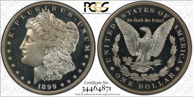 1899 $1 PR65DCAM