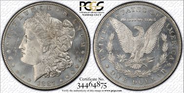 1887/6 $1 MS65PL