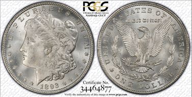 1893 $1 MS65