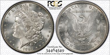 1884-S $1 MS63+