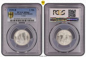 1939-B 2 Mk J-366 MS64