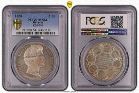 1838 2 Th Reapportionment KM-795  Ag MS64