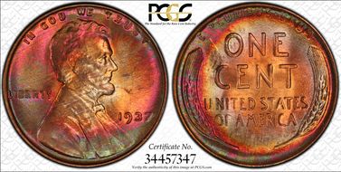 1937 1C MS64RB