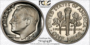 1968-S 10C PR69DCAM