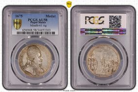 1675 Medal Miselli-61 Ag AU58