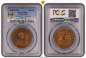 "(1559-65)" Medal Modesti-511 Restrike Matte AE SP63