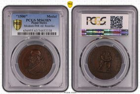 "1500" Medal Modesti-908 AE Restrike MS63BN