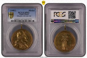 (1681) Medal Miselli-128 Gilt AE SP62