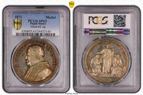 1871 Medal Mont-63 Ag SP63