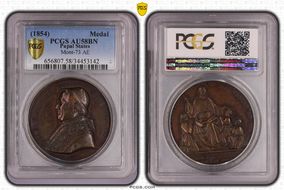 (1854) Medal Mont-73 AE AU58BN