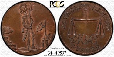 (c.1790) Tk 1/4D DH-39 Angusshire, Dundee MS64BN