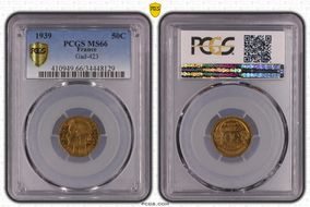 1939 50C Gad-423 F-192 MS66