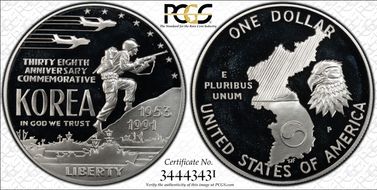 1991-P $1 Korea PR68DCAM
