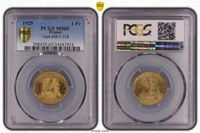 1925 1 Fr Gad-468 F-218 MS65