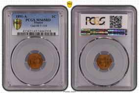 1891-A 1C Gad-88 F-104 MS65RD