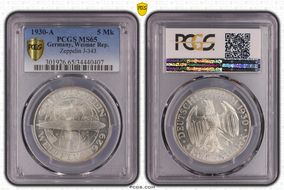 1930-A 5 Mk J-343 Zeppelin Ag MS65