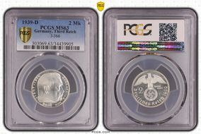 1939-D 2 Mk J-366 MS63