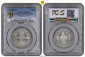 1930-D 3 Mk Zeppelin J-342 MS64