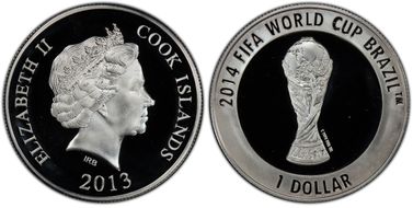 2013 $1 FIFA World Cup Brazil 2014 PR69DCAM