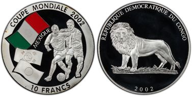 2002 10 Fr WC - Mexico Flag PR69DCAM