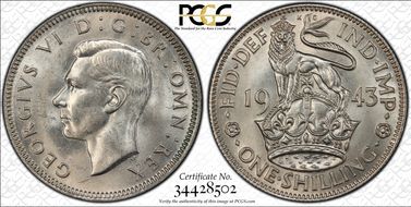 1943 Shil S-4082 English Rev MS63