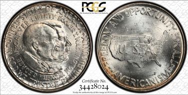 1952 50C Washington-Carver MS64