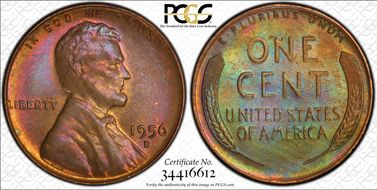 1956-D 1C MS65BN