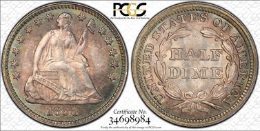 1858 H10C Over Inverted Date MS64