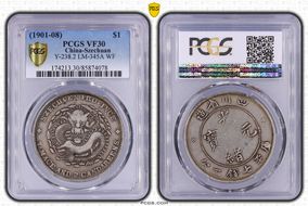 (1901-08) $1 LM-345A Wide Face VF30