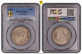 1928 50C Hawaiian MS64