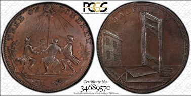 (c.1790) Tk 1/2D DH-892 Middlesex, Spence's MS63BN