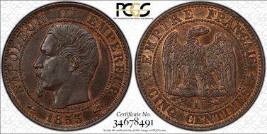 1853-A 5C Gad-152 F-116 MS63BN