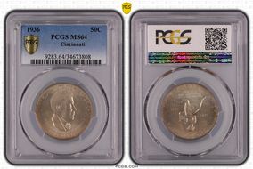 1936 50C Cincinnati MS64