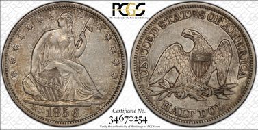 1856 50C WB-1 Spiked 1 XF45