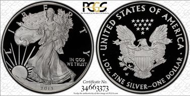 2013-W $1 Silver Eagle PR69DCAM