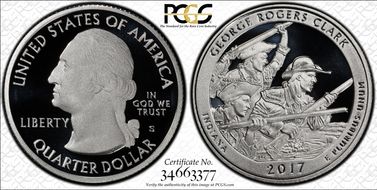 2017-S 25C George R. Clark NP-Silver Limited Edition Proof Set - First Strike PR70DCAM