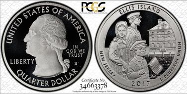 2017-S 25C Ellis Island NP-Silver Limited Edition Proof Set - First Strike PR69DCAM