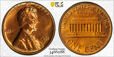 1961-D 1C MS66+ RD