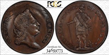 (c.1790) Tk 1/2D DH-900 Middlesex, Spence's MS63BN